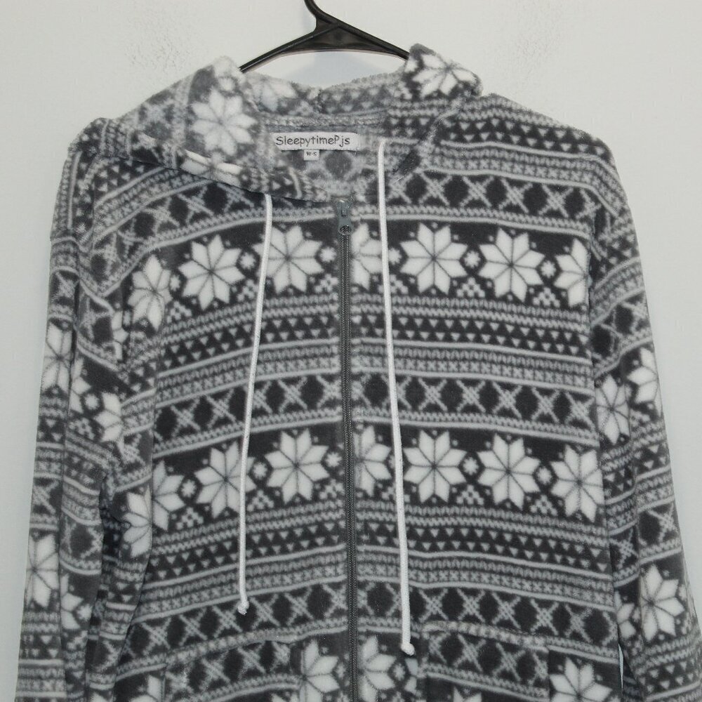 Sleepytime PJs‎ Snowflake Onsie Pajamas Size Small - Picture 2 of 11